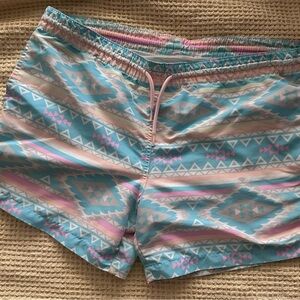 chubbies Pastel Aztec Print Women's Shorts - Blue & Pink